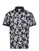 GANT Palm Lei Print Ss Polo Marinblå