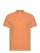 Polo Tee S/S Tops Polos Short-sleeved Orange Lindbergh
