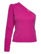 Selahgz Shoulder Tops T-shirts & Tops Long-sleeved Pink Gestuz