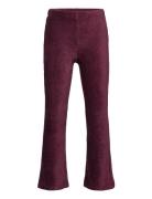 Lindex Trousers Jersey Cord Flare Burgundy