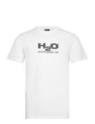 Logo Tee Tops T-shirts Short-sleeved White H2O
