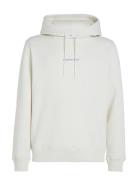 Calvin Klein Jeans Monologo Hoodie Kräm