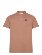 Knowledge Cotton Apparel Toke Basic Badge Polo - Gots/Vegan Brun