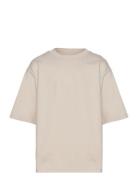 Street Over D Tee Tops T-shirts Short-sleeved Beige Grunt