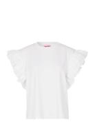Moniq Tops T-shirts & Tops Short-sleeved White Custommade