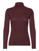 Arense Roll Neck Gots Tops T-shirts & Tops Long-sleeved Purple Basic A...