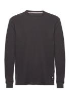 Tjm Reg Ls Waffle Tee Tops T-shirts Long-sleeved Black Tommy Jeans