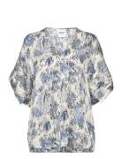 Simona - Paisley Perception Tops Blouses Short-sleeved Blue Day Birger...