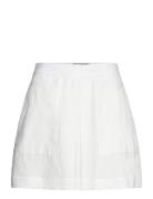 Linen Miniskirt Kort Kjol White Polo Ralph Lauren
