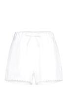 Ella&il Kyle Wavy Linen Shorts Vit