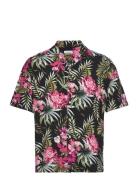 Jjejeff Aop Resort Shirt Ss Sn Tops Shirts Short-sleeved Pink Jack & J...