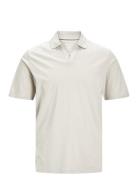 Jack & J S Jjesummer Linen Polo Ss Ln Kräm