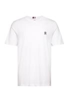 Monogram Imd Tee Tops T-shirts Short-sleeved White Tommy Hilfiger