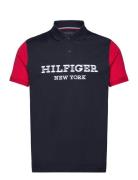 Monotype Colourblock Reg Polo Tops Polos Short-sleeved Navy Tommy Hilf...