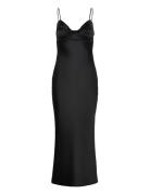 Twisted Strap Midi Dress Maxiklänning Festklänning Black Gina Tricot