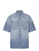 G-Star RAW Slanted Double Pocket Regular Shirt Blå