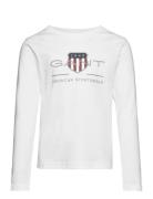 GANT Archive Shield Ls T-Shirt Vit