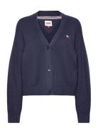 Tjw Essential Badge Cardigan Tops Knitwear Cardigans Navy Tommy Jeans