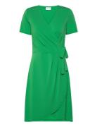 Vinayeli S/S Knee Wrap Dress/Su - Noos Knälång Klänning Green Vila