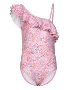 Color Kids Swimsuit Shoulder, Aop Rosa