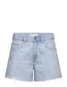 Mango Decorative Ripped Denim Shorts Blå