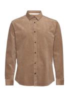 Anerkjendt Akleif Corduroy Shirt Beige