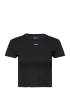 Baby Tee_B Tops T-shirts & Tops Short-sleeved Black HUGO BLUE