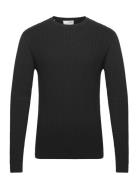 Slhberg Cable Crew Neck Noos Tops Knitwear Round Necks Black Selected ...
