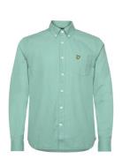 Lyle & Scott Cotton Linen Button Down Shirt Grön