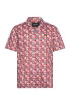 Lyle & Scott Floral Print Resort Shirt Röd