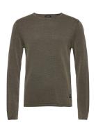 Jack & J S Jjeleo Knit Crew Neck Noos Brun