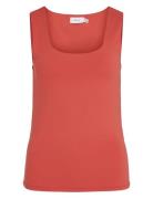 Vikenza U-Neck S/L Tank Top - Noos Tops T-shirts & Tops Sleeveless Red...