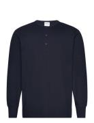 Selected Homme Slhphillip Ls Henley Noos Marinblå