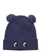 Knitted Beanie Animal Pompom Accessories Headwear Hats Beanie Blue Lin...