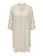 ONLY Carmakoma Cartokyo L/S Linen Blend Dress Wvn Kräm