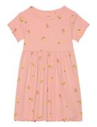 Lindex Dress Rib Lemons Rosa