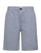 Mango Slim-Fit Chino Cotton Bermuda Shorts Blå