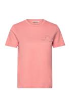 Reg Tonal Shield Ss T-Shirt Tops T-shirts & Tops Short-sleeved Pink GA...