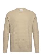 Calvin Klein Texture Crew Neck Sweater Beige