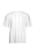 Aop Over D Tee S/S Tops T-shirts Short-sleeved White Lindbergh