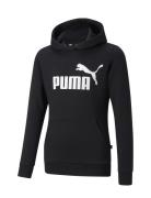 PUMA Ess Logo Hoodie Fl G Svart