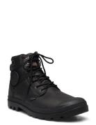 Palladium Pampa Shield Wp+ Lth Svart