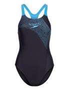 Speedo Womens Medley Logo 1 Piece Marinblå