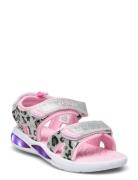 ZigZag Flouer Kids Sandal W/Lights Silver