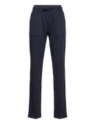 Mango Elastic Waist Trousers Marinblå