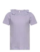 En Fant T-Shirt Ss Pointelle Lila