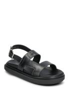 ALOHAS Lorelei Black Leather Sandals Svart