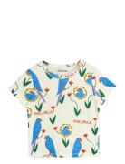 Mini Rodini Parrots Aop Ss Tee Multi/patterned