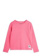 Mini Rodini Solid Rib Ls Tee Rosa