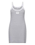 Calvin Klein Jeans Woven Label Rib Tank Dress Vit